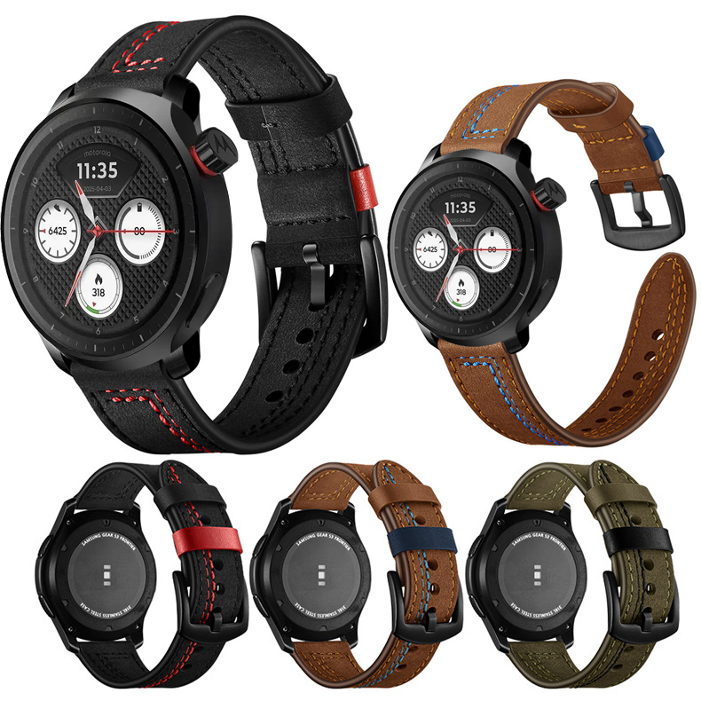 Motorola Smartwatch Accessories - Lederen horlogeband voor Motorola Moto Watch