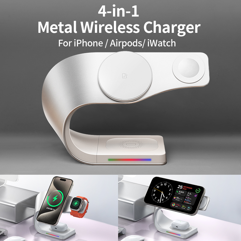 Metal Shell 4-in-1 draadloze o - Wireless Charger Watch recensie en prijs