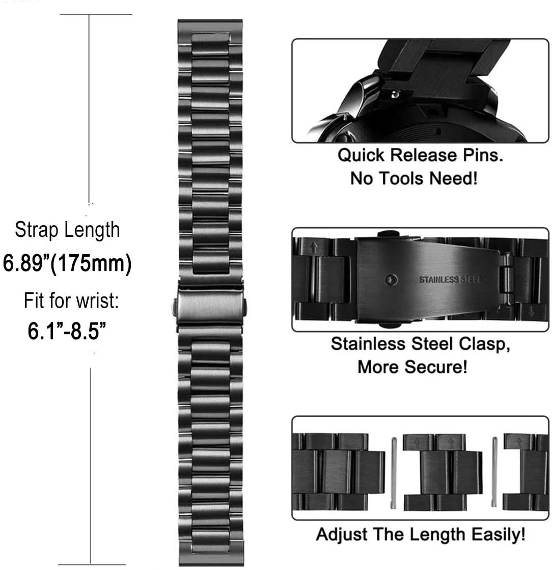 Roestvrij stalen band voor Mot - Motorola Smartwatch Accessories recensie en prijs