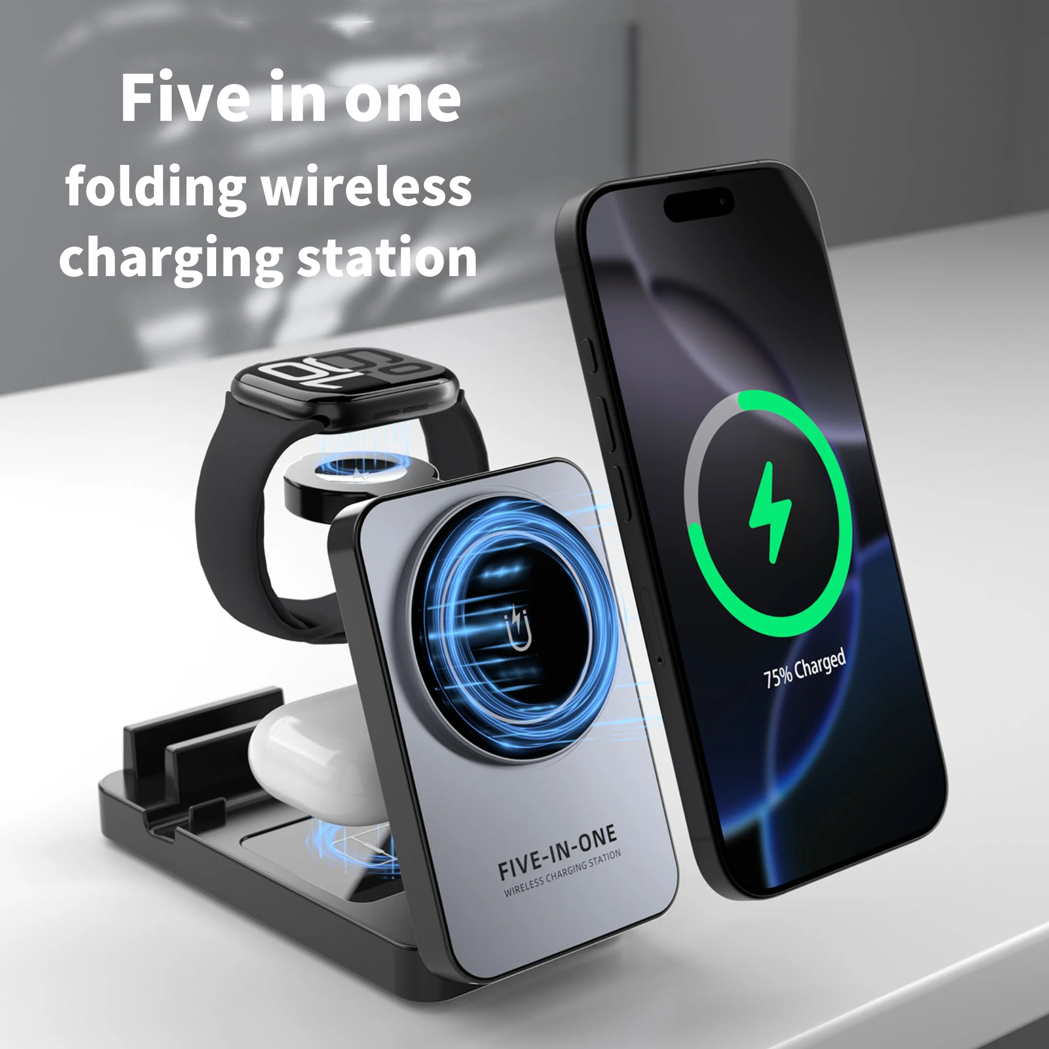 5-in-1 18W opvouwbaar draadloo - Wireless Charger Watch recensie en prijs